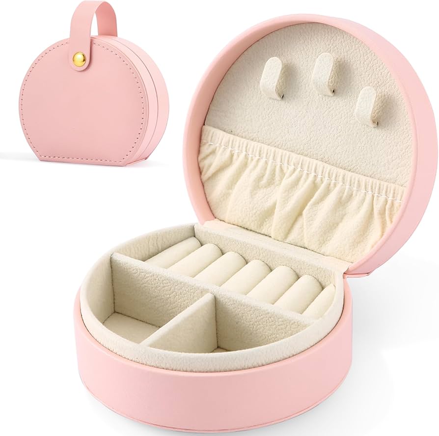 Amazon.com: Neveika Portable Travel Mini Jewelry Box Small Jewelry