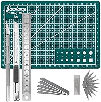 Vista 1 de Cuchillo de hobby artesanal de talla de precisión 1 cuchillo exacto 11 cuchillas exacto de acero inoxidable una regla de acero de 5.9 in A5 Tabla