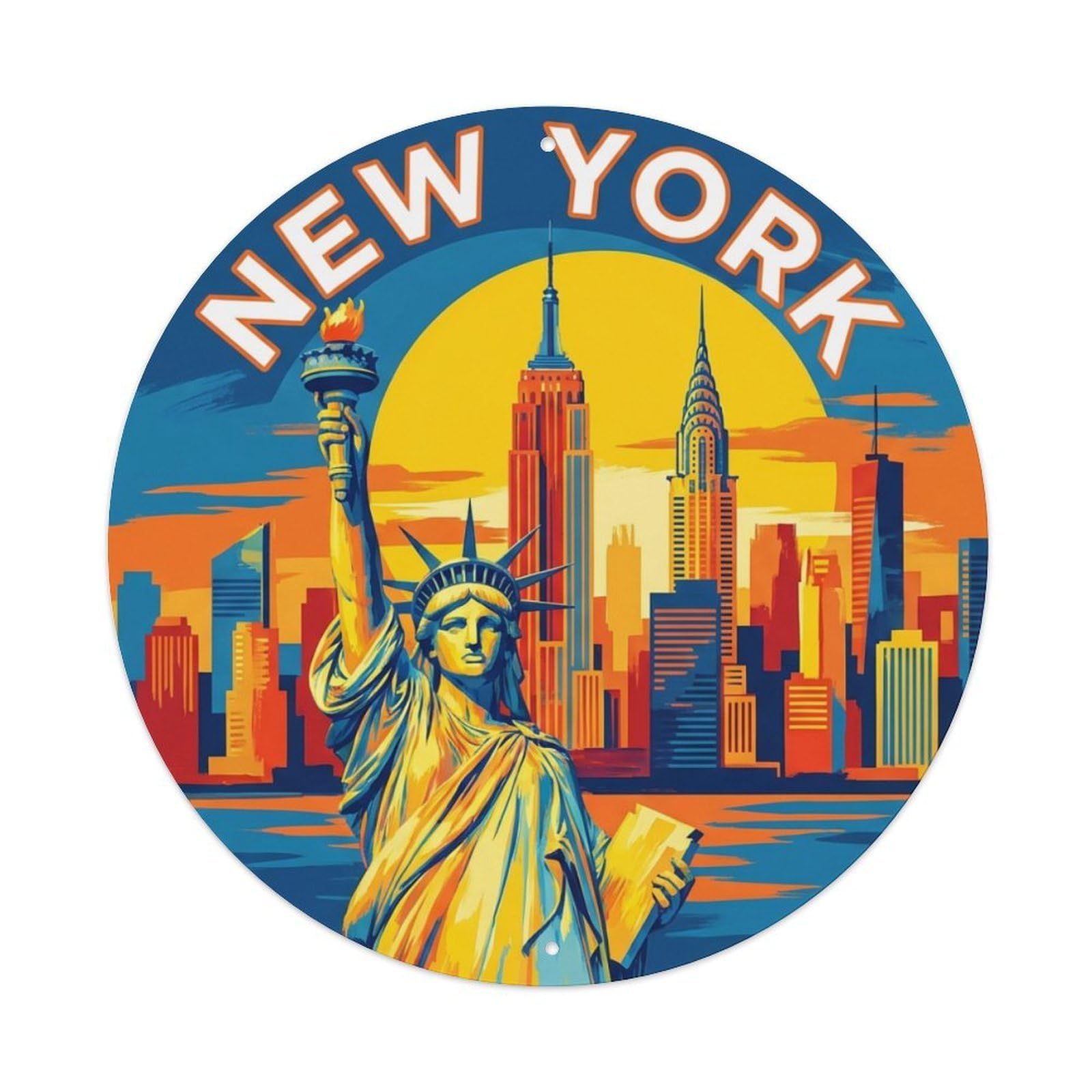 Travel Retro USA New York Metal Tin Sign
