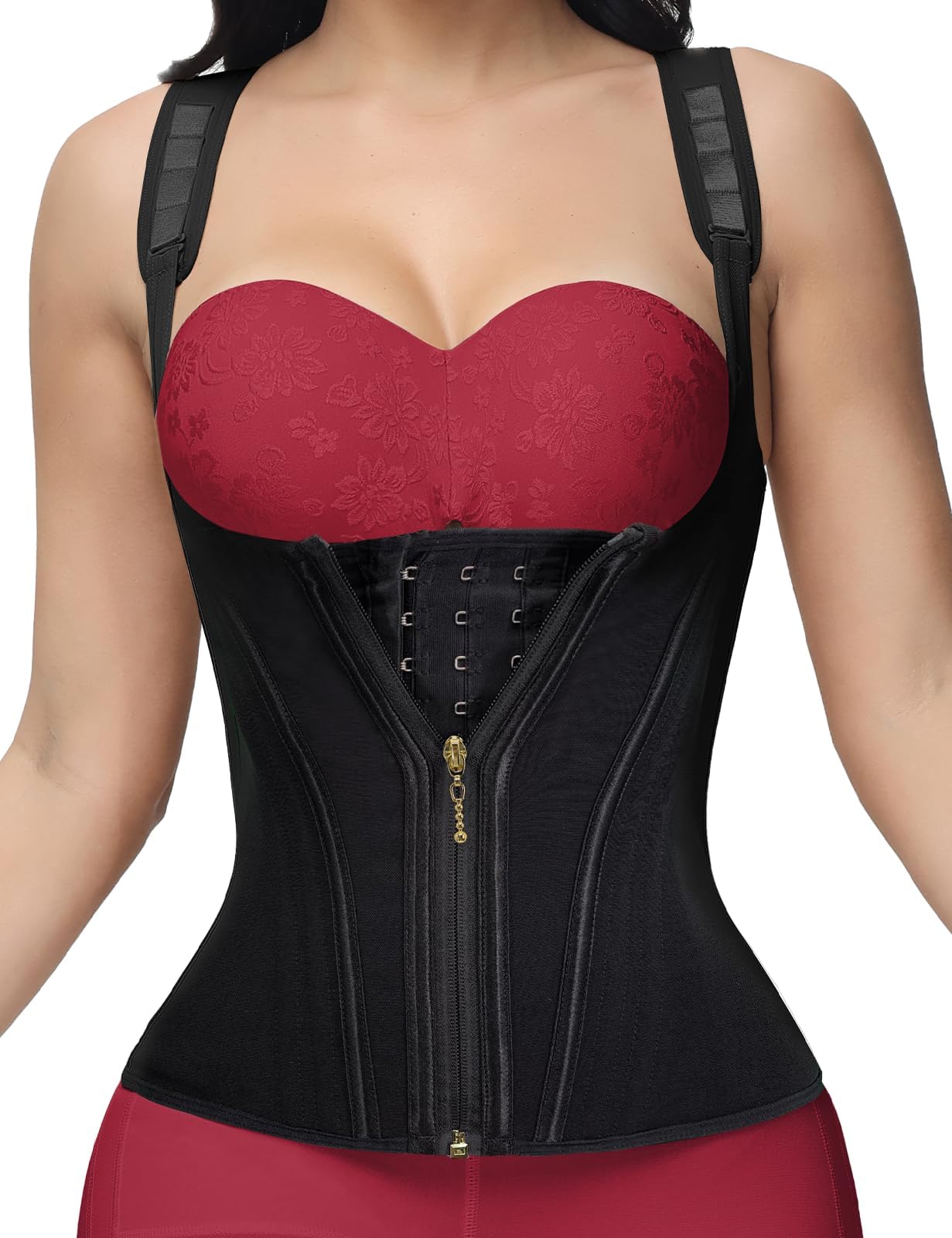 Waist Trainer for Women, Tummy Control Sports Girdle, Workout Body Shaper with Adjustable Shoulder Strap