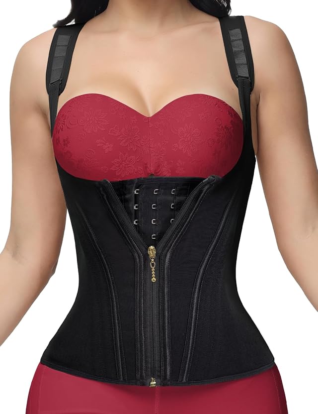 SHAPSHE Waist Trainer for Women Tummy Control Sports Girdle Workout Body Shaper with Adjustable Shoulder Strap