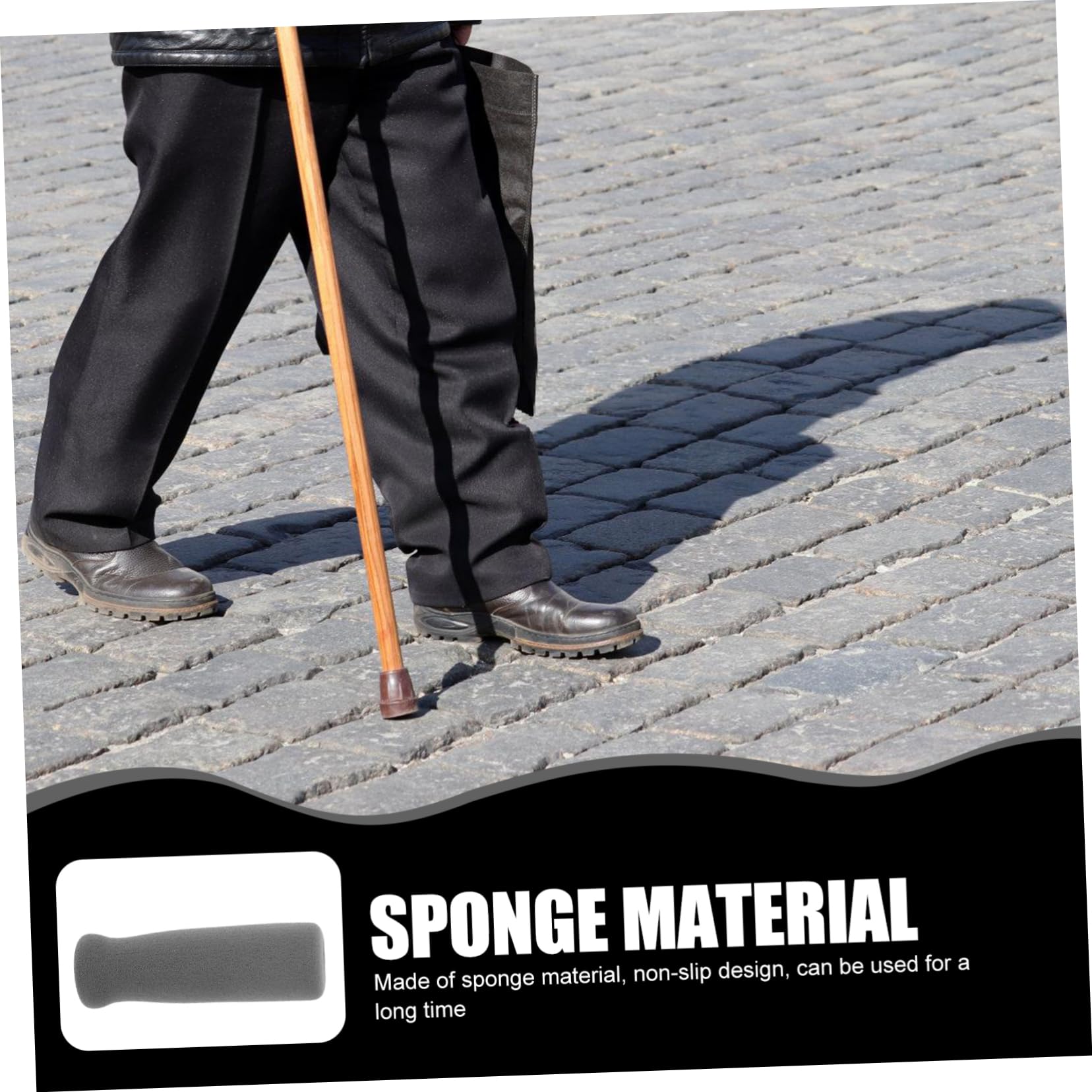 HOODANCOS Walking Cane Accessory 4pcs Handle Grip Covers Soft Sponge Material Comfort Secure Grip for Elderly