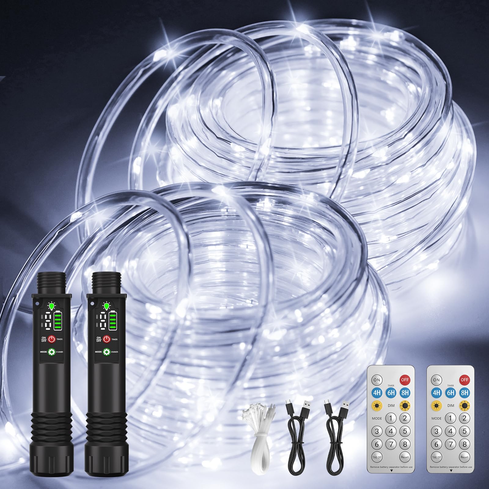 Soiarllt Rechargeable Rope Lights