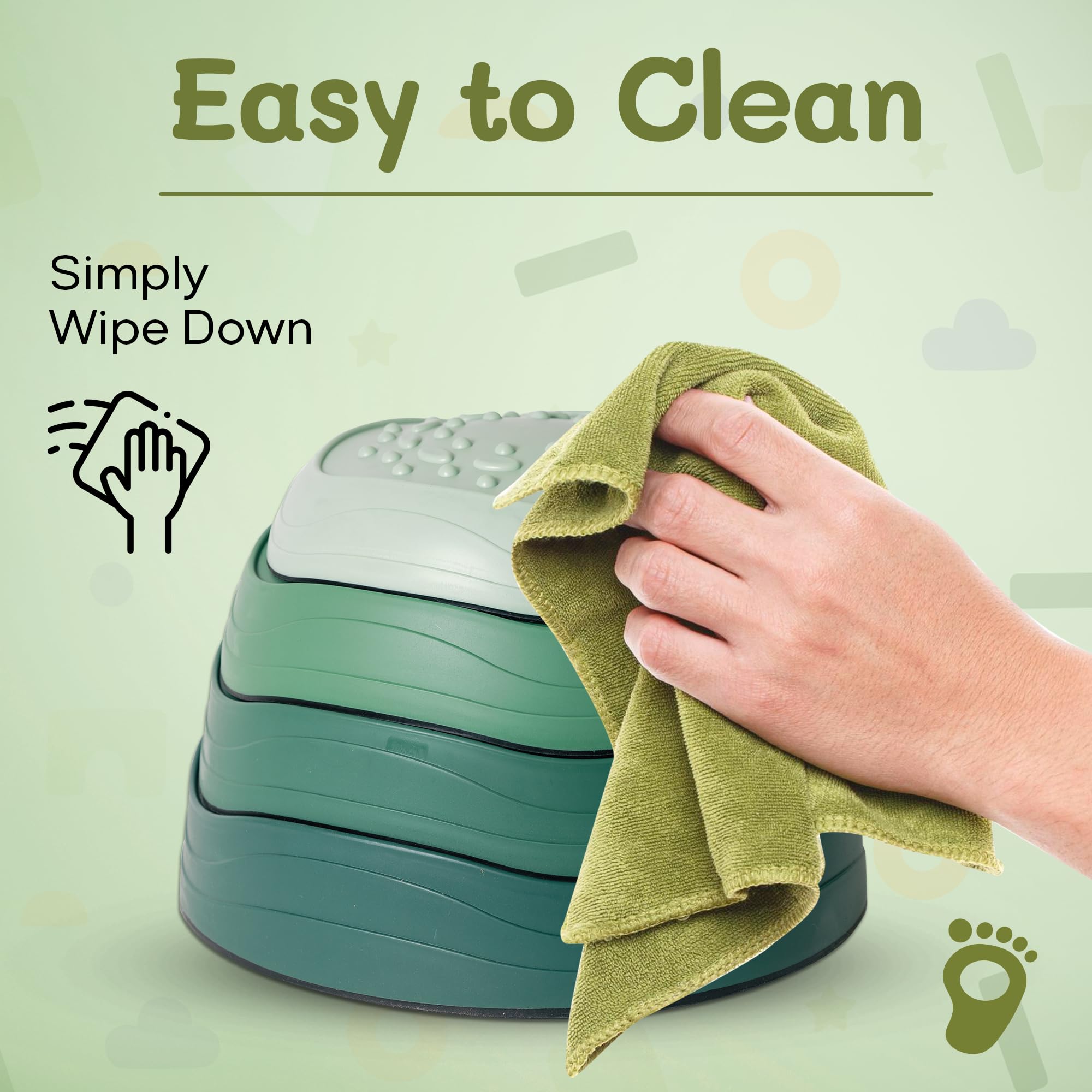 LEAP WITH LUCKY Balance Stepping Stones for Kids (5 Pcs) - Froggy Lily-Pad Textured Stepping Stone for Toddlers with Anti-Slip Base & Maximum Grip | Indoor & Outdoor Learning Sensory Toys for Kids - Image 5