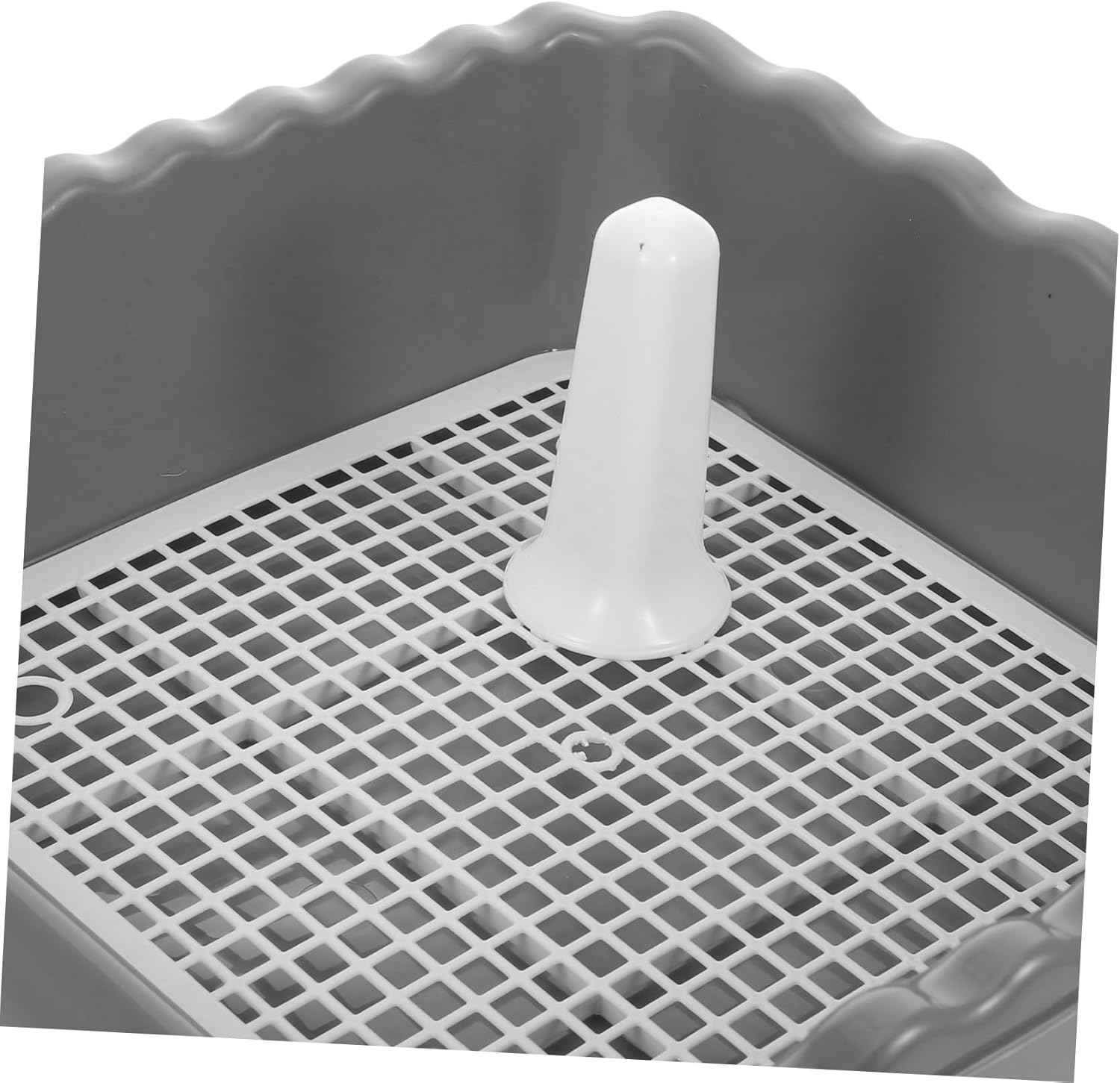 Mipcase Indoor Dog Potty Tray with Induction Column Dog Toilet with Side Protection Wall for Puppy Training and Home Cleanliness