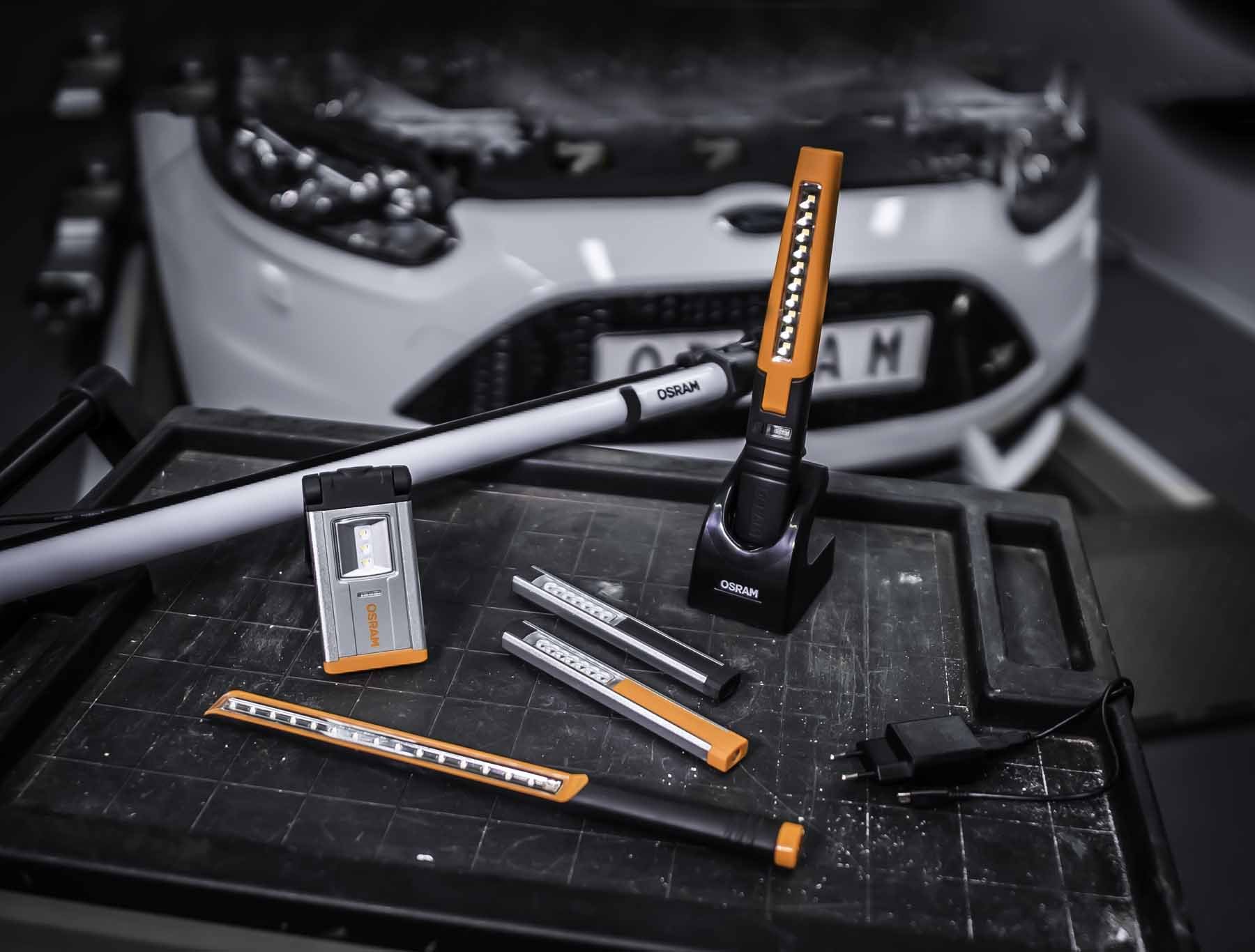 OSRAM LEDinspect PRO SLIMLINE, lampada da ispezione e da officina a LED ricaricabili, lampada da lavoro con batterie ricaricabili, LEDIL102, in particolare per lavori di ispezione e di manutenzione su veicoli, scatola di cartone (1 pezzo)