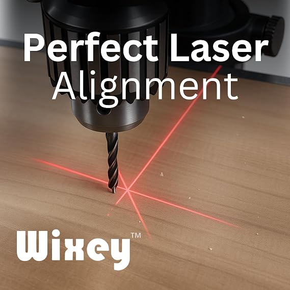 Wixey WL133 Drill Press Laser Crosshair Long-Lasting Easy-Use Portable Drill Press Guide Thin Precision Laser Alignment Tool Perfect Drilling Machine for Accurate Setup Where Needed