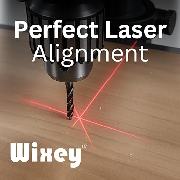 Wixey WL133 Drill Press Laser Crosshair Long-Lasting Easy-Use Portable Drill Press Guide Thin Precision Laser Alignment Tool Perfect Drilling Machine for Accurate Setup Where Needed