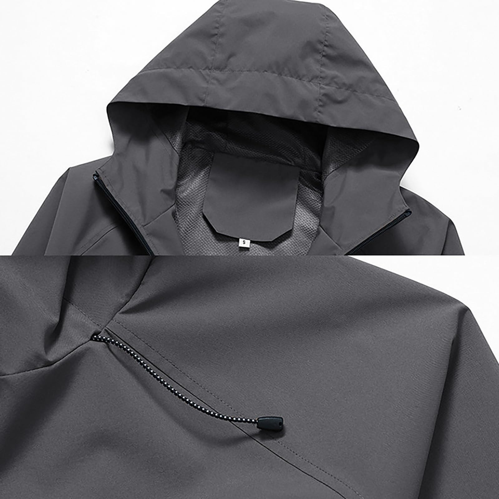 Genérico Chaquetas Mujer-Chaqueta Cortavientos Ligera Para Mujer Abrigo Informal Para Senderismo Al Aire Libre Impermeable Transpirable Para Viajes De Primavera Y OtoñO