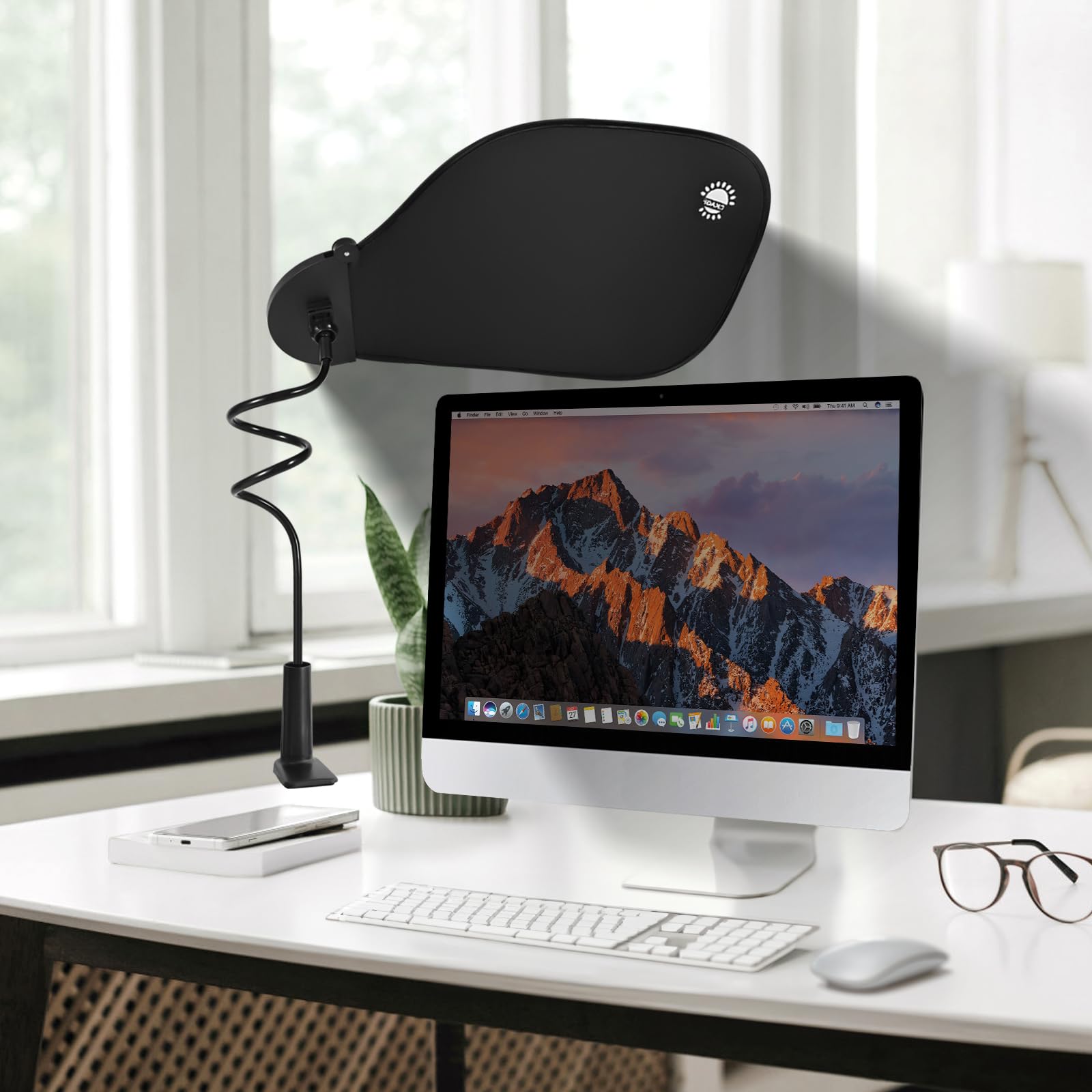 2Pcs Adjustable Office Cubicle and Desk Shade – Flexible Desk Light Blocker for Privacy, Glare Reduction, and Comfort – Essential Office Accessories