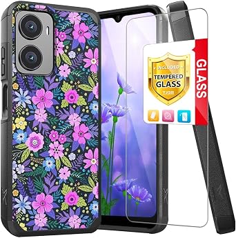 TJS for Cricket Magic 2 2024 Case AT&T Propel 2 Case Mystical Floral Boom