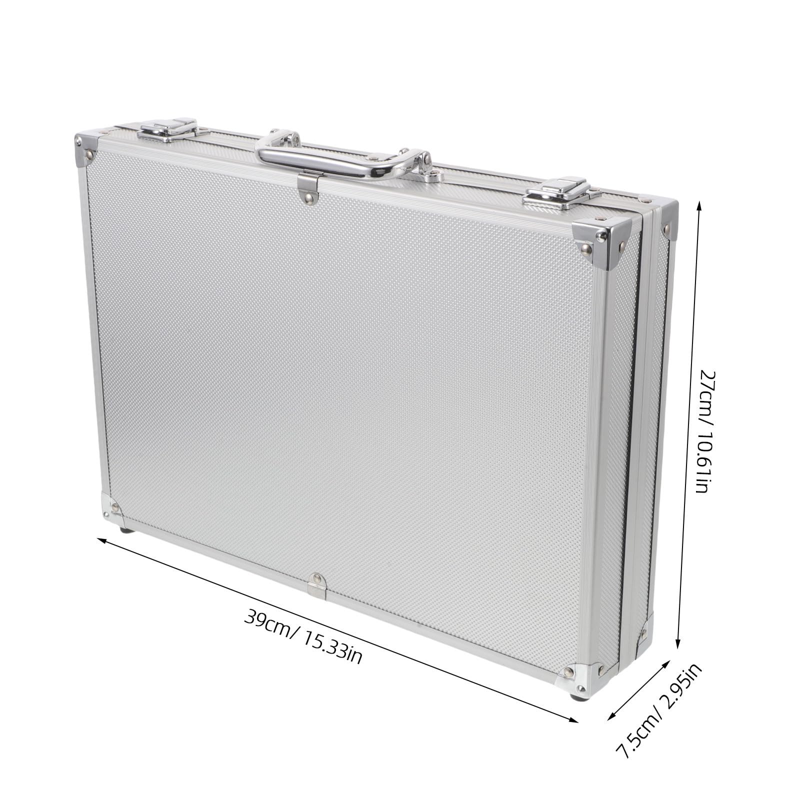 Artibetter Fach Uhrenbox aus Aluminiumlegierung mit Hartschale | Samtweiche Einlage, Mattes Silber, Tragegriff und Verschluss, für Sammler und Herren