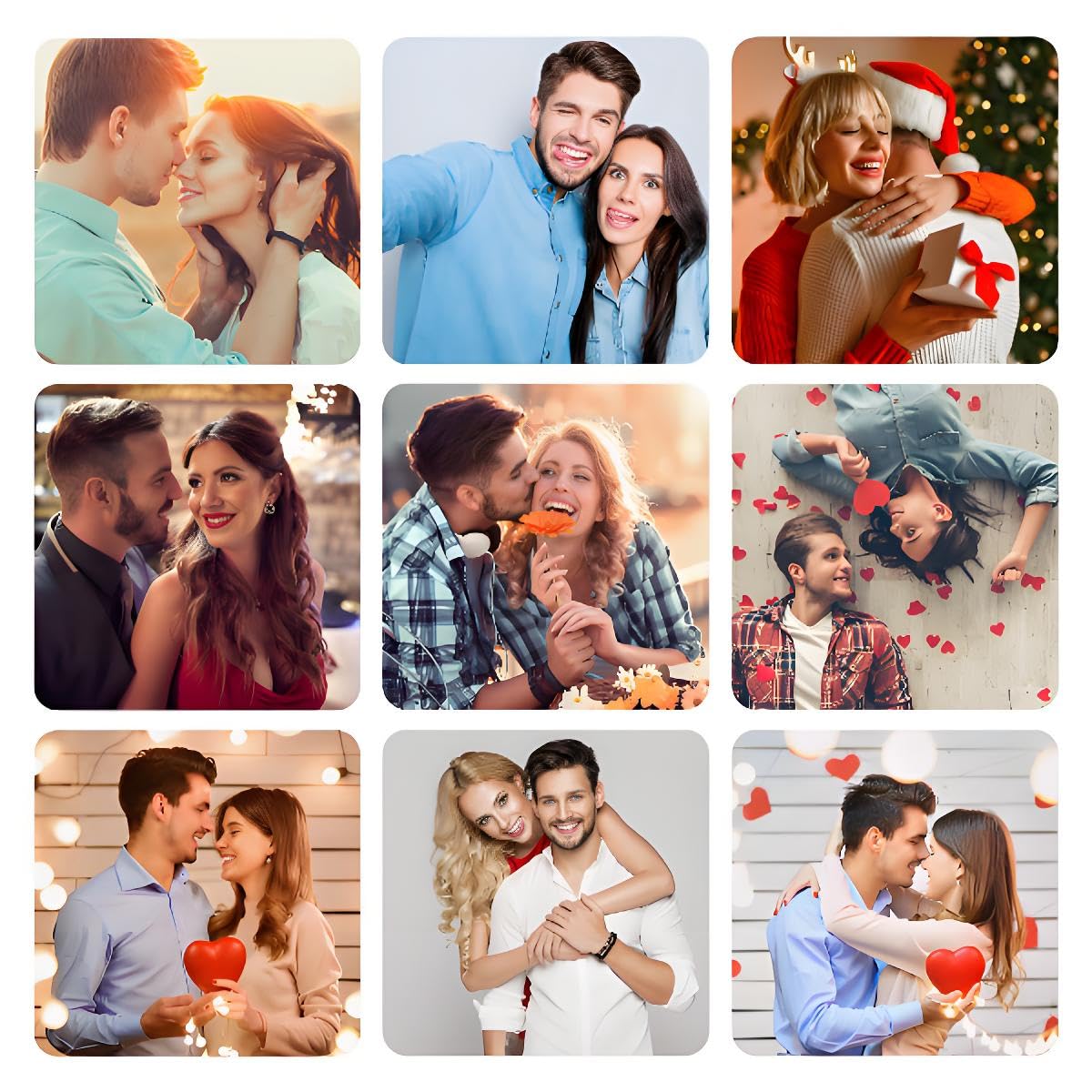 Custom Fridge Magnets, Personalized Photo Magnets for Refrigerator, Home Decoration Picture Magnet Stickers for Office and Kitchen, Door(9 PCs)