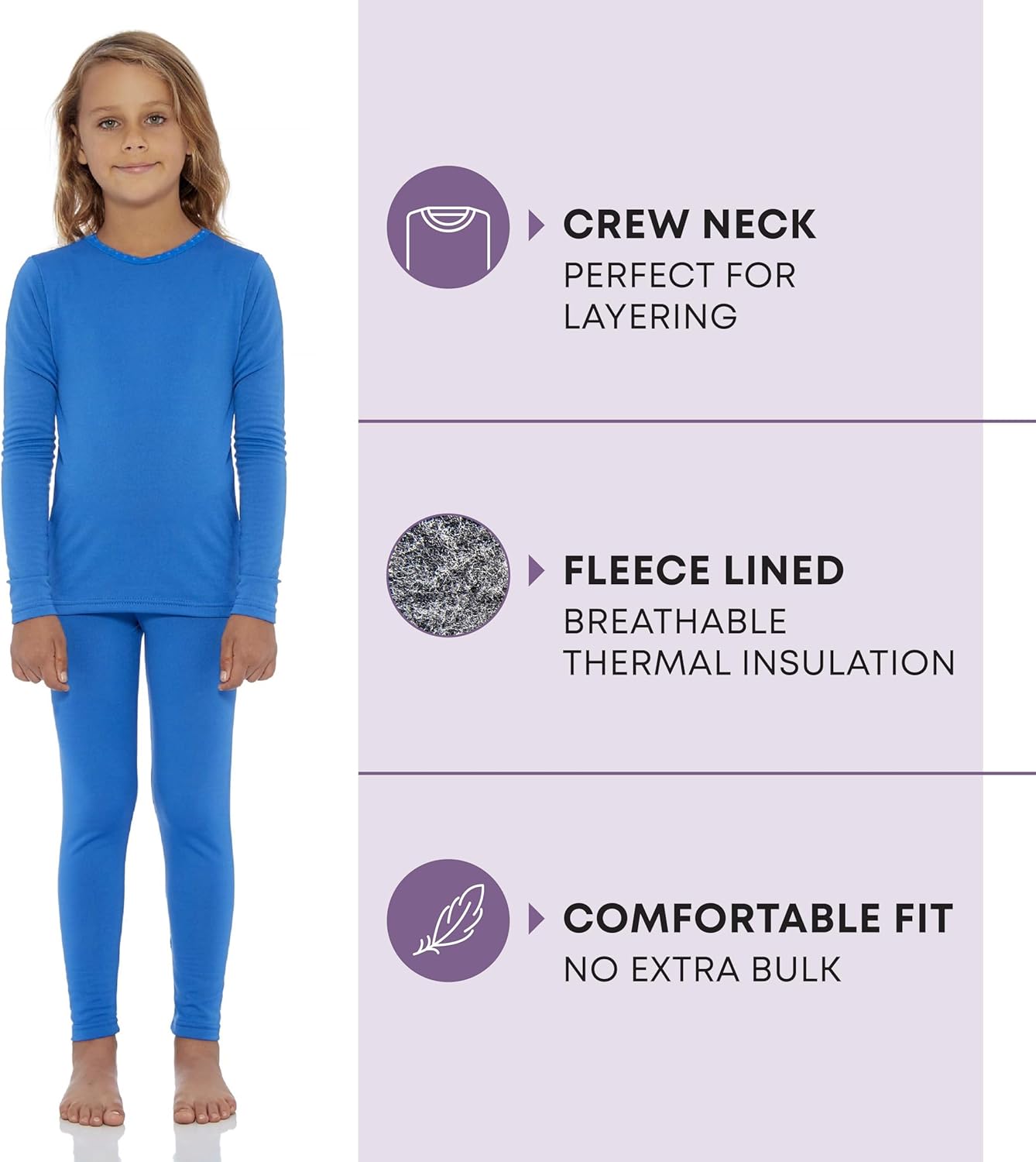 Rocky Thermal Underwear for Kids, Girls Thermals Long Johns Underwear, Base Layer for Cold weather/skiing - Image 2