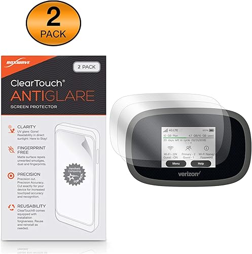Miniatura 2 de BoxWave Protector de pantalla compatible con Verizon Jetpack MiFi 8800L  ClearTouch Anti-reflejo (paquete de 2), antihuellas mate
