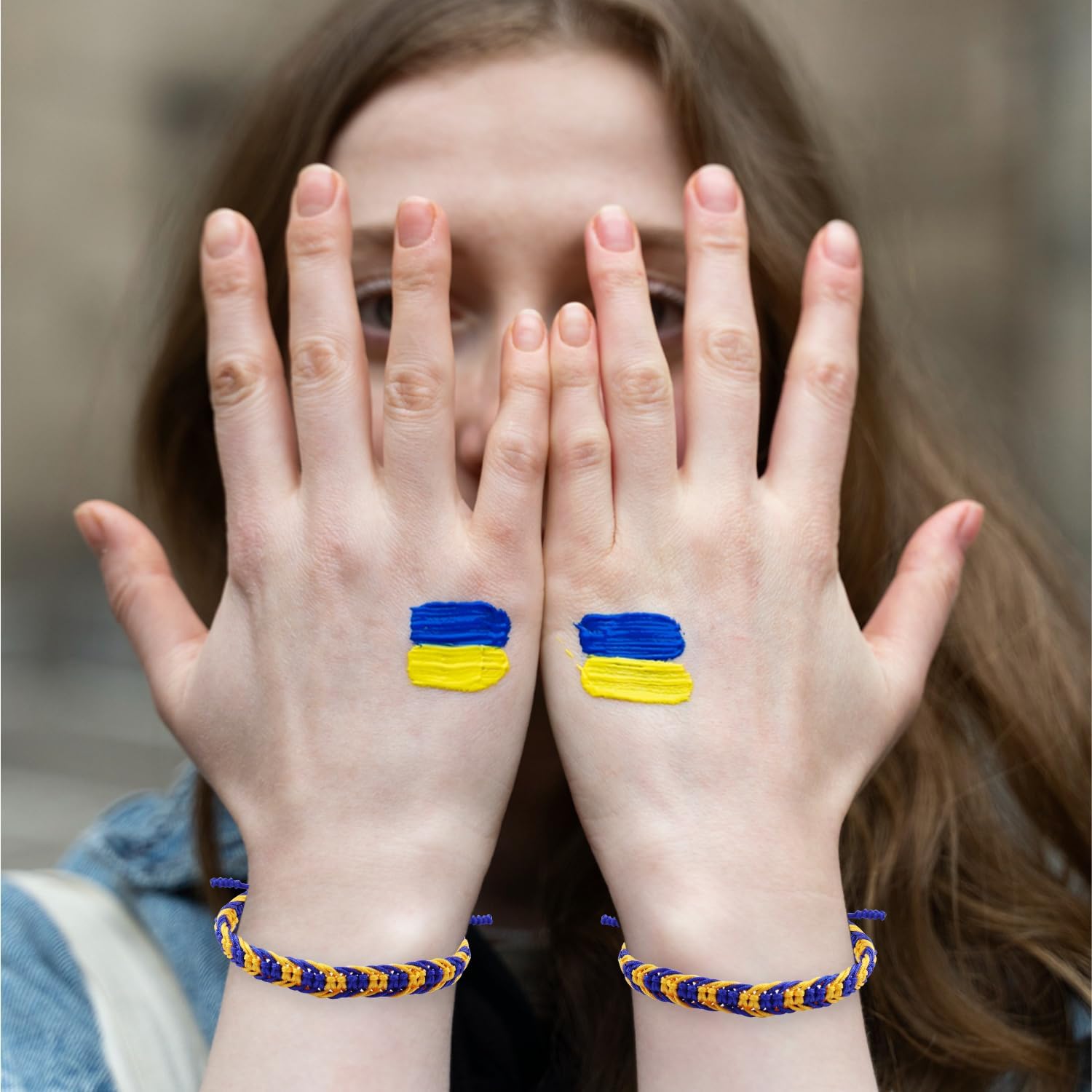 2 PCS Country Flag Color Tibetan Wrist Wrap Bracelet,USA Style Rope Bracelet and Bangles for Women Men,String Thread Bracelets - Image 6