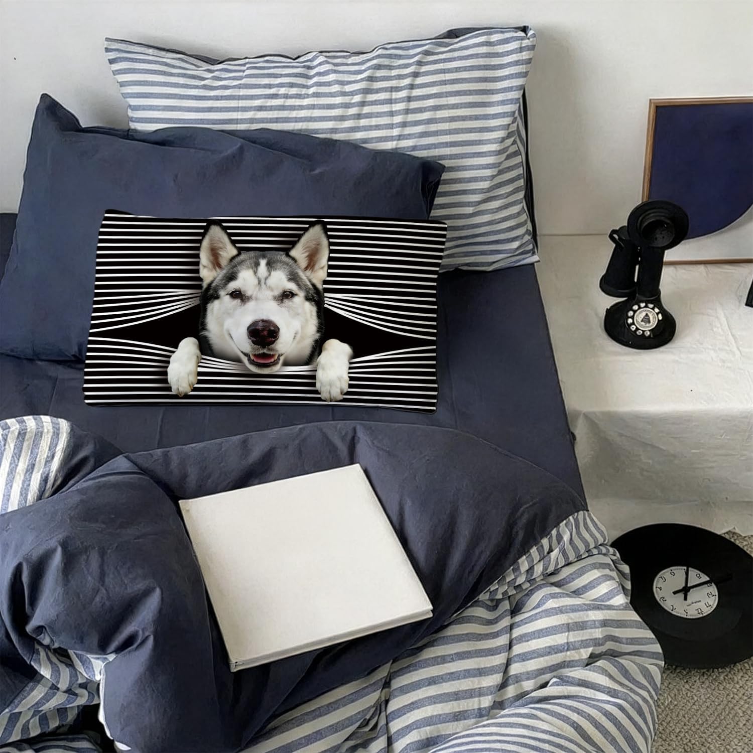 Funny Husky 12x20 Pillow Cover Double-Sided, Husky Lovers Gifts image 2