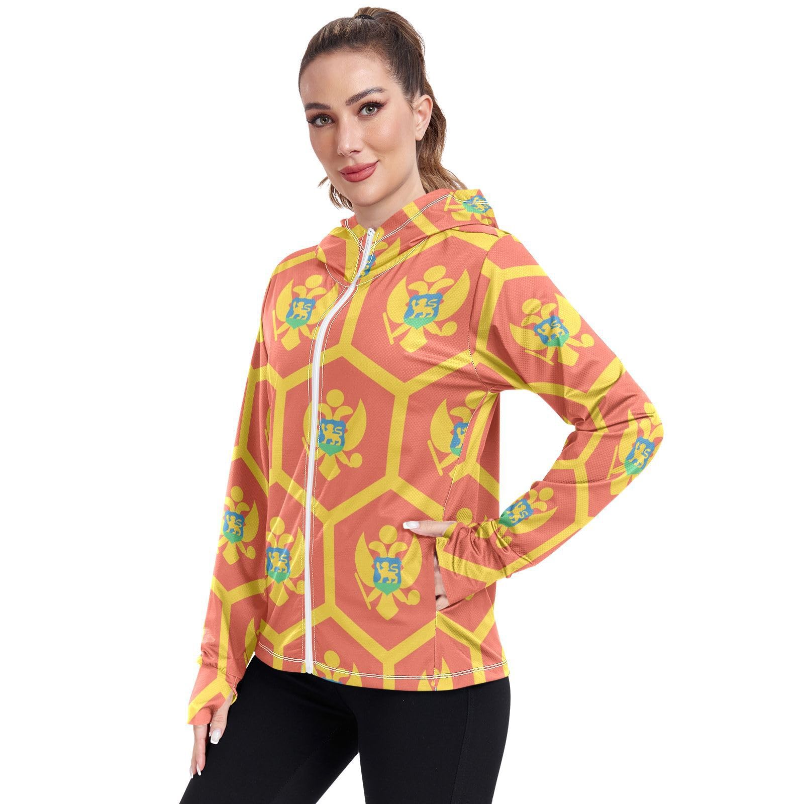Montenegro Flag Women's UPF 50+ Sun Protection Hoodie Jacket Lightweight Long Sleeve Sun Shirt with Pocket Multicoloured