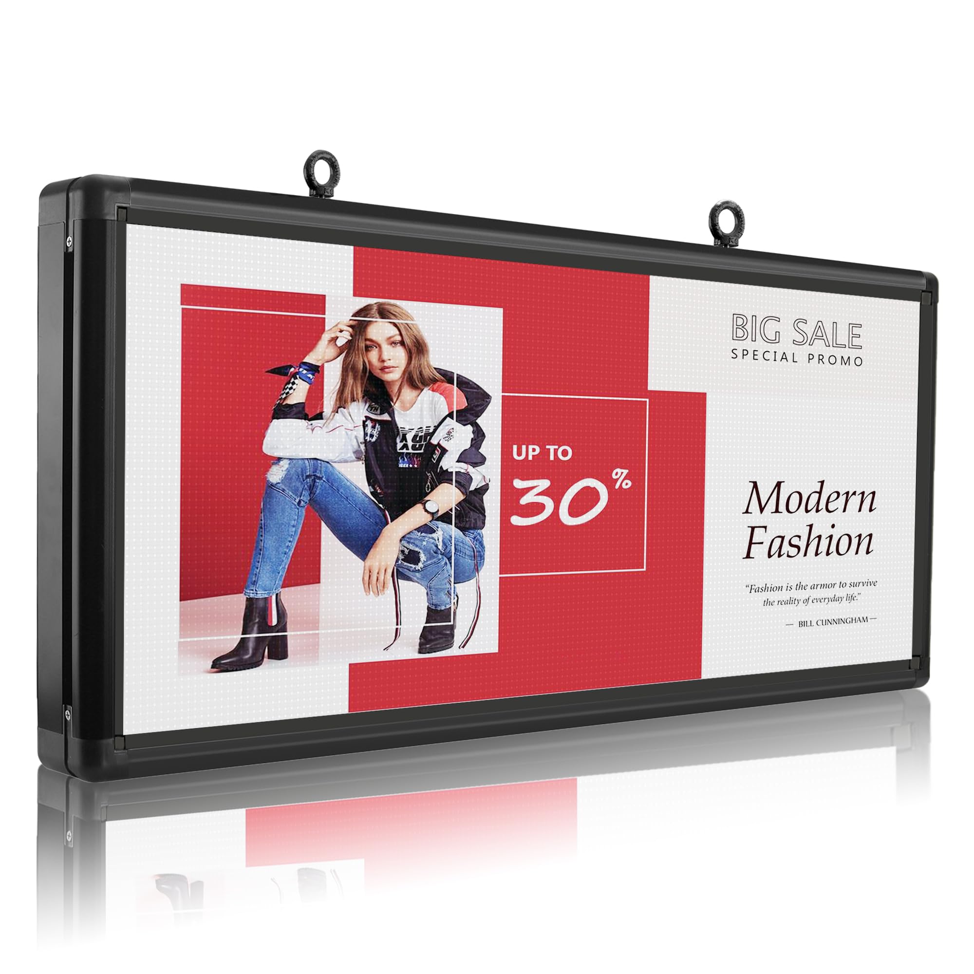 P6 Outdoor Full Color 40 x 18 inches Led Sign WIFI And USB Programmable Led Display With High Resolution Scrolling Texts, Colorful images and videos