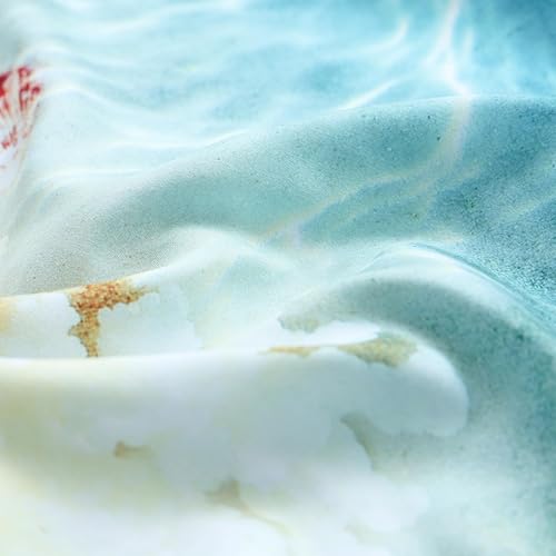 Miniatura 7 de Juego de ropa de cama de microfibra suave de 3 piezas, diseño de océano 3D, diseño de conchas marinas, naturaleza, mar, estampado digital, funda de