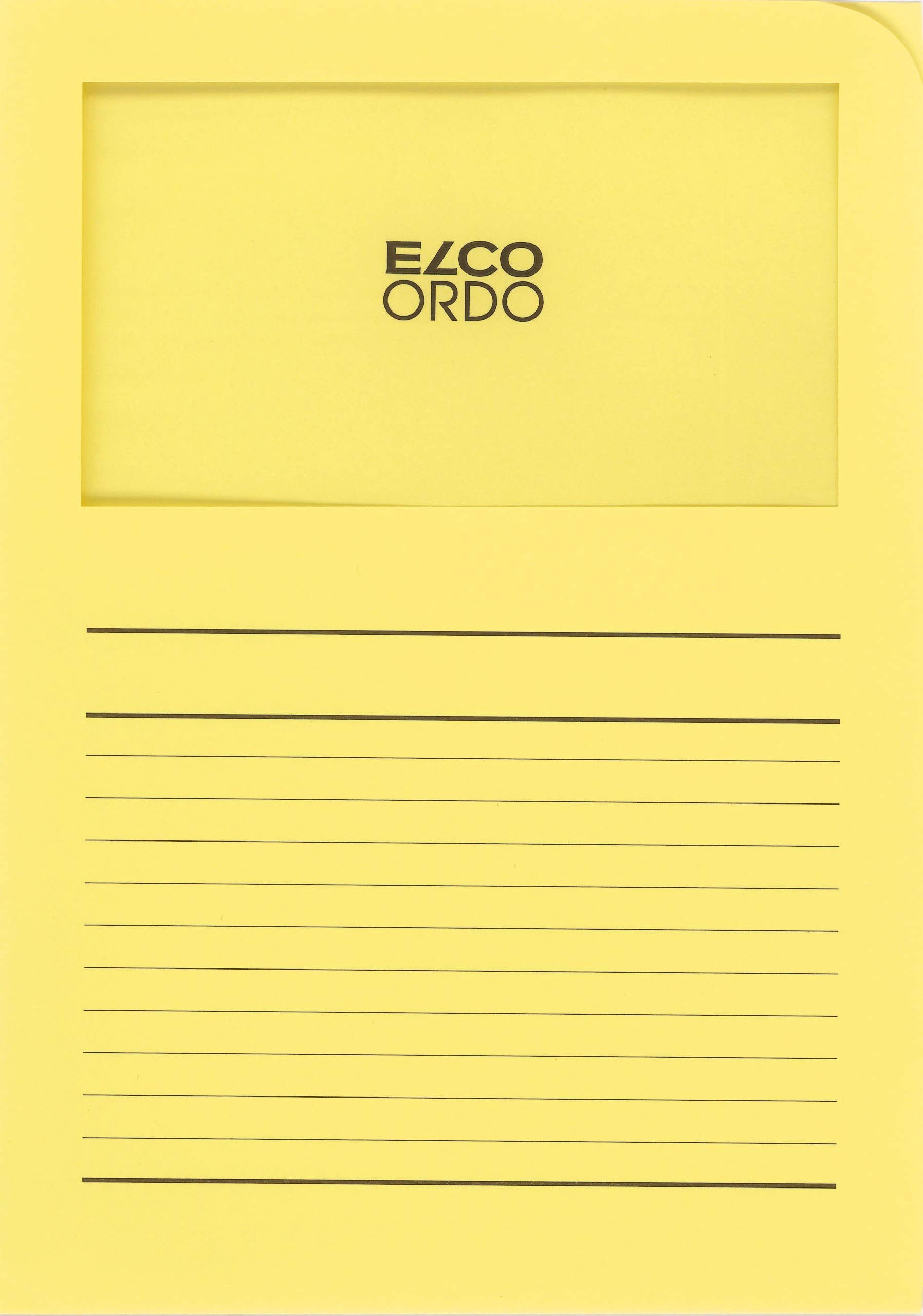 Elco "Ordo Classico" Organisation Folder - Yellow (Pack of 10)