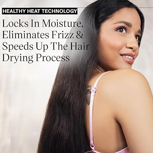 Miniatura 7 de Eva NYC Healthy Heat Pro-Lite - Secador de pelo, secadora de pelo ligera con infrarrojos lejanos, 2 velocidades y 3 sopladores de calor para