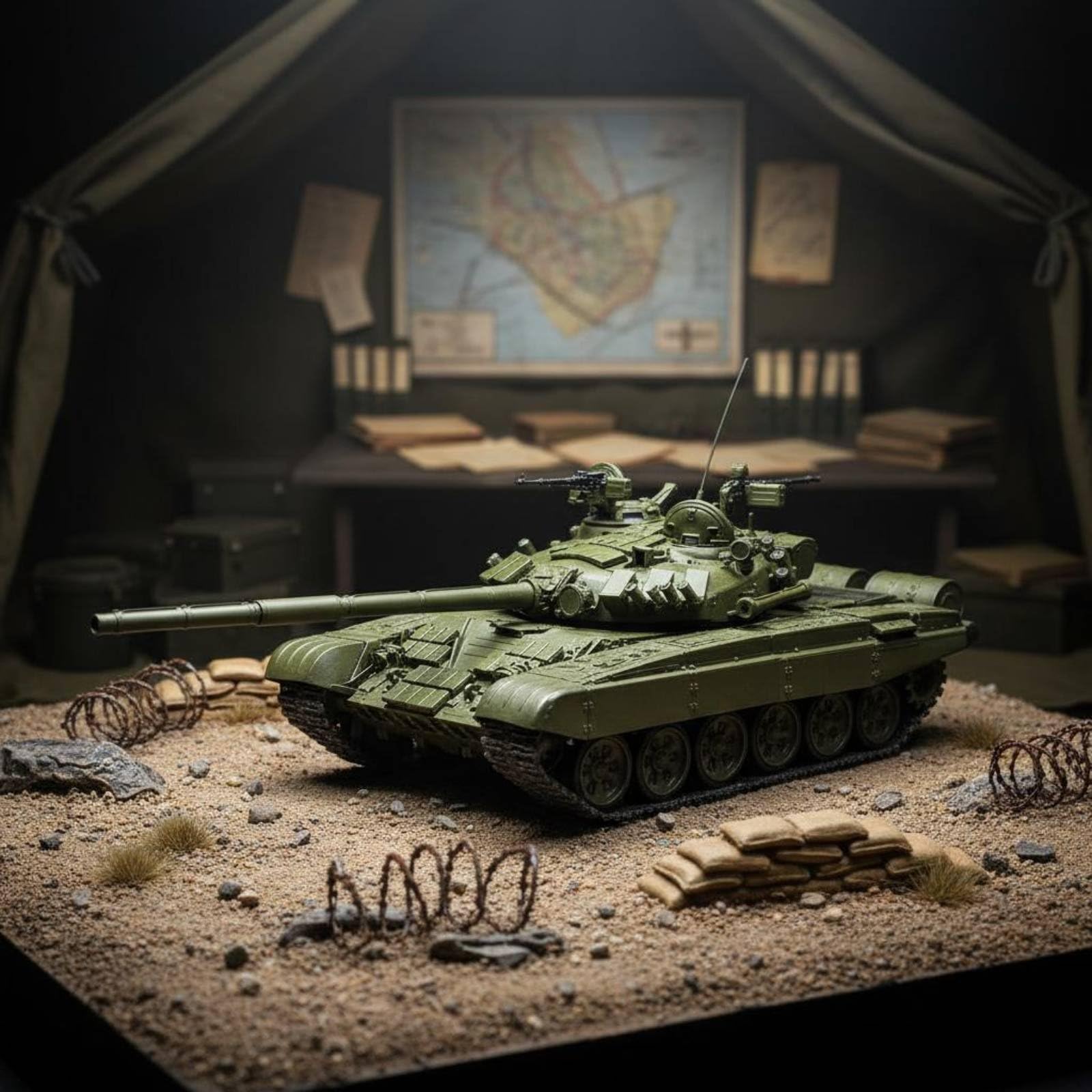 Carro Armato T-72A Lega Metallico Modellino T-72A Finitura Realistica Carro Armato in Metallo Pressofuso per Collezionisti Militari