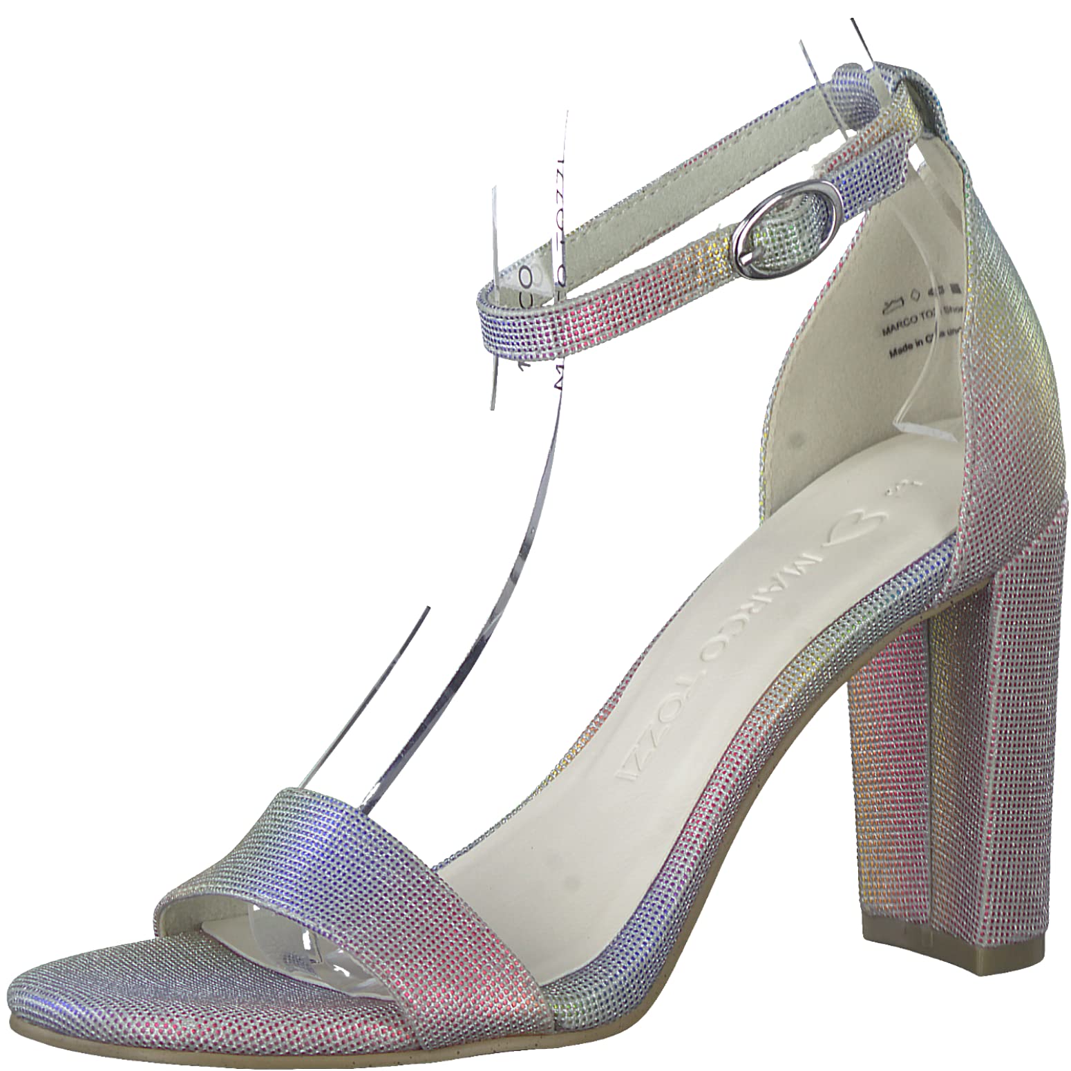 MARCO TOZZI Women's 2-2-28336-20 Heeled Sandals, Rainbow Met, 8 UK