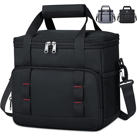 Insulated Lunch Bag for Men Women, 12-Can Reusable Cooler