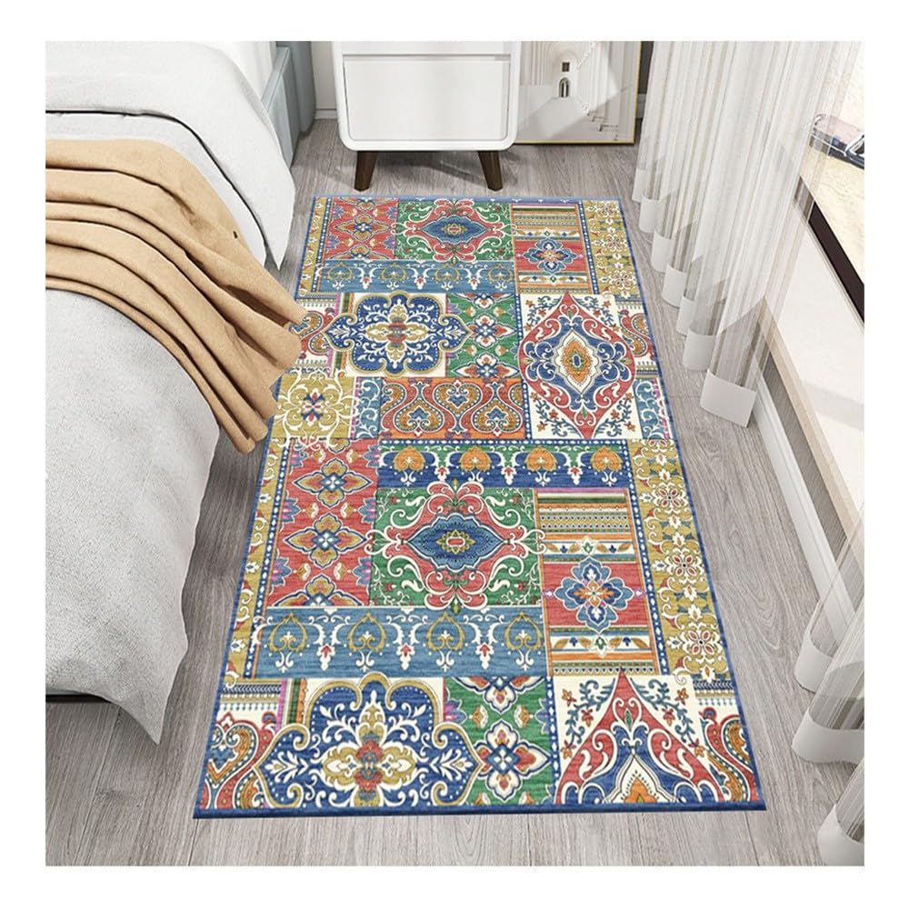 Tapis patchwork antidérapant géométrique traditionnel multicolore 160x230
