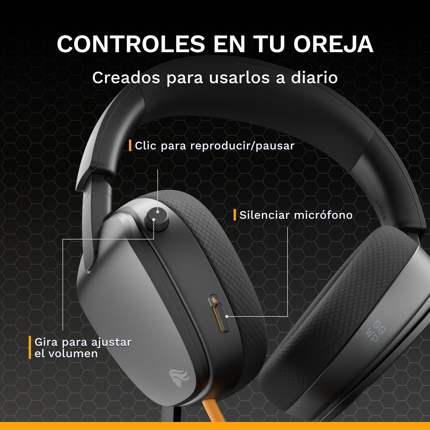 Glorious GHS Eternal - Auriculares de Gaming estéreo para PC, PS5, PS4, Xbox y Switch - Altavoces Ajustados únicos, Micro extraíble y Ajustable de 3.5 mm - Comodidad Duradera día y Noche - Negros