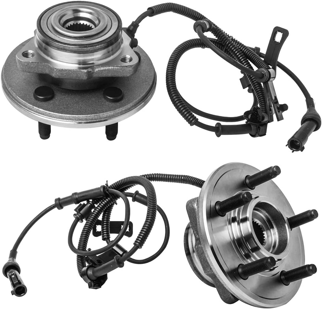 Front Wheel Hub and Bearing Assembly Left or Right Compatible Ford Explorer Sport Trac Mercury Mountaineer AUQDD 515078 x2 (Pair) [ 5 Lug W/ABS ]
