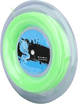 Tennis String Reel, 200m Fluorescent Green Polyester, Professional Tennis Racket, Durable and Lightweight for Competitive Players, Training Sessions, and Home Courts