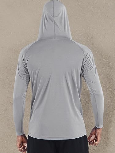 Miniatura 7 de CADMUS Camisas de pesca de manga larga para hombre, protección solar UPF 50+, sudaderas con capucha de ajuste seco