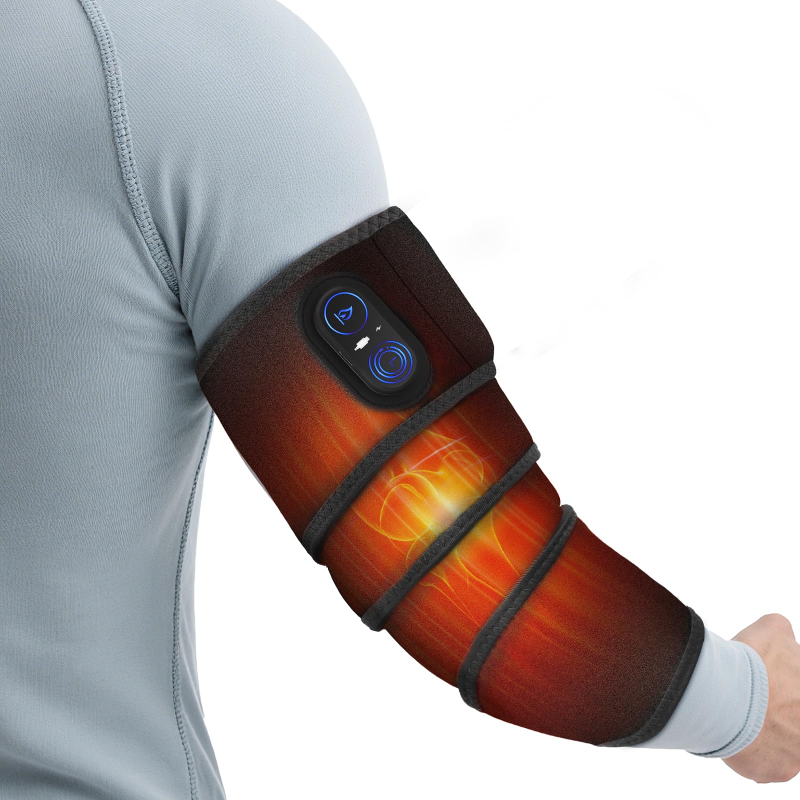 Coussin chauffant sans fil pour bras coude jambe 5000 mAh chauffage rapide 3 réglages chaleur durée