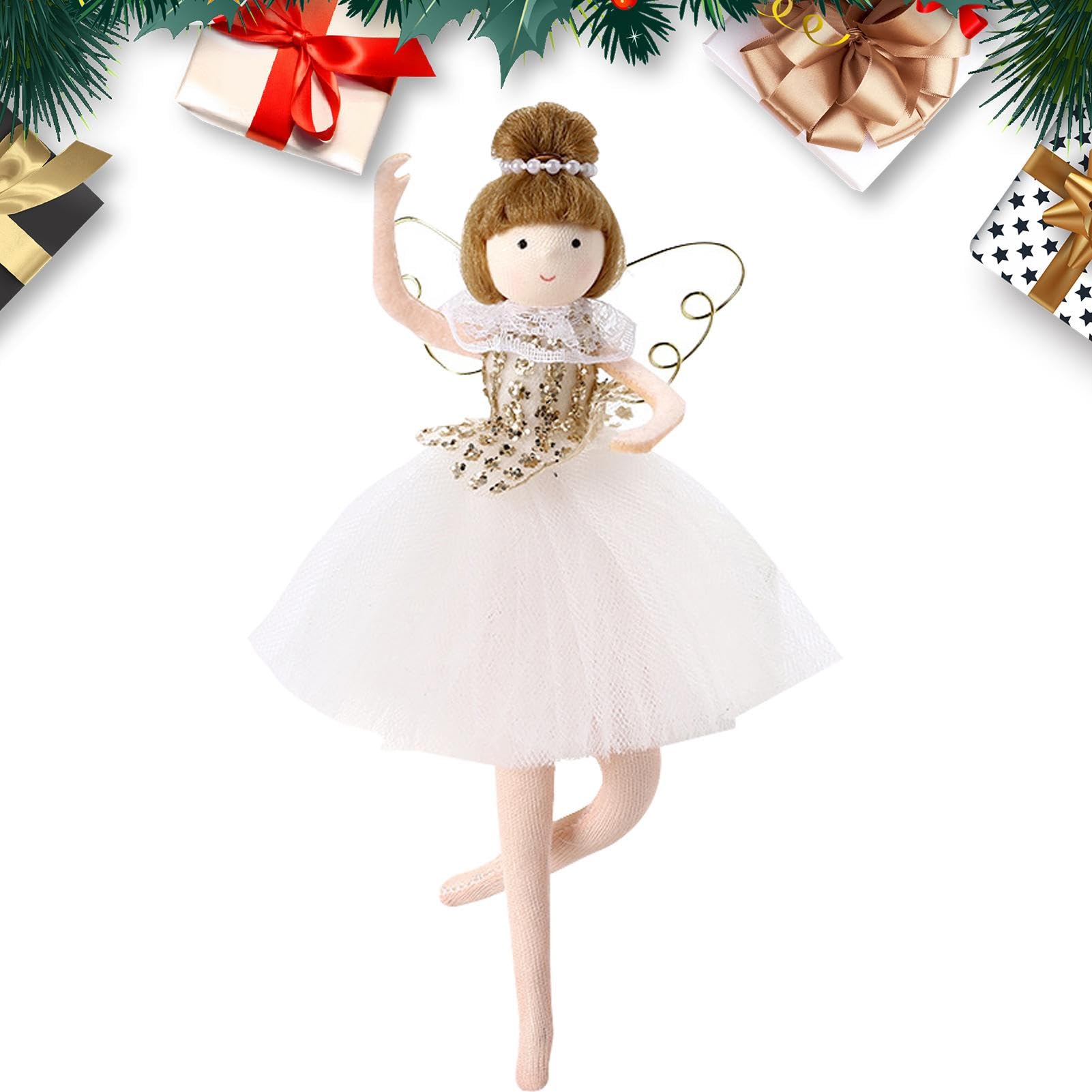 Amazon.co.jp: クリスマスツリー天使、バレエガールペンダント人形