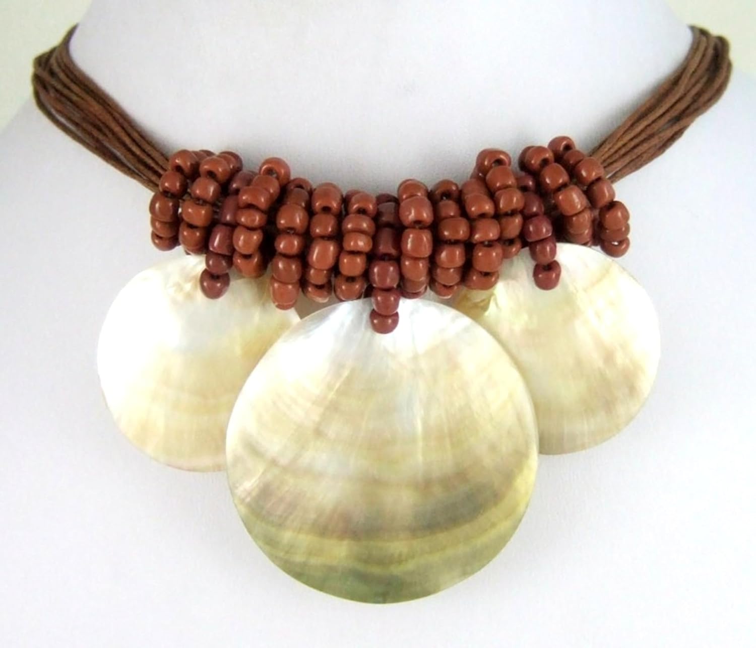 Handcrafted Round Mother of Pearl Necklace, Natural Mother of Pearl Beads Necklace for Women Jewelry (GA047) - Image 5