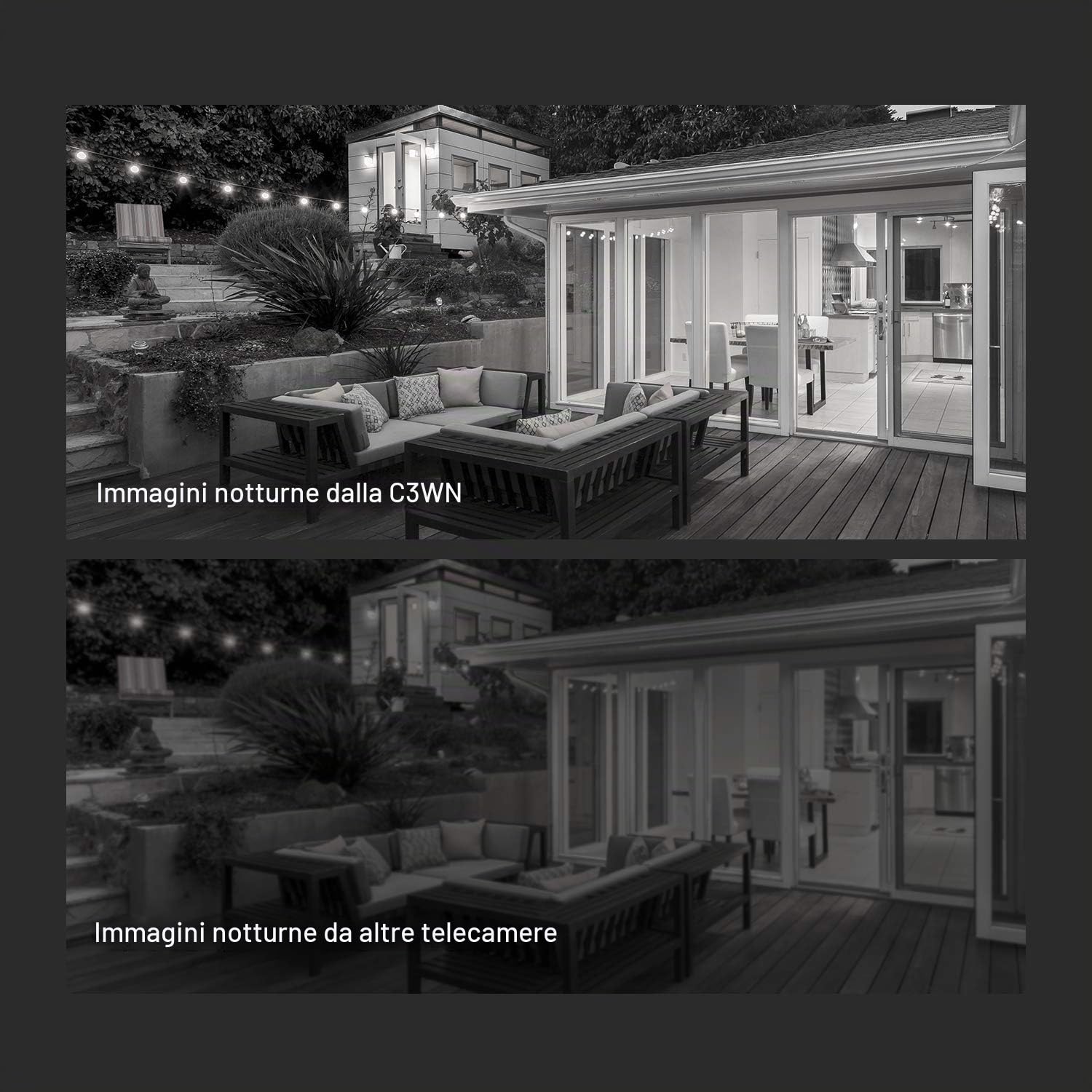 EZVIZ C3WN Telecamera WiFi Esterno 1080p Versione Videocamera Sorveglianza da Esterno con Visione Notturna Fino a 30M, Doppia Antenna Wi-Fi, Notifiche in Tempo Reale, IP66, Compatibile con Alexa