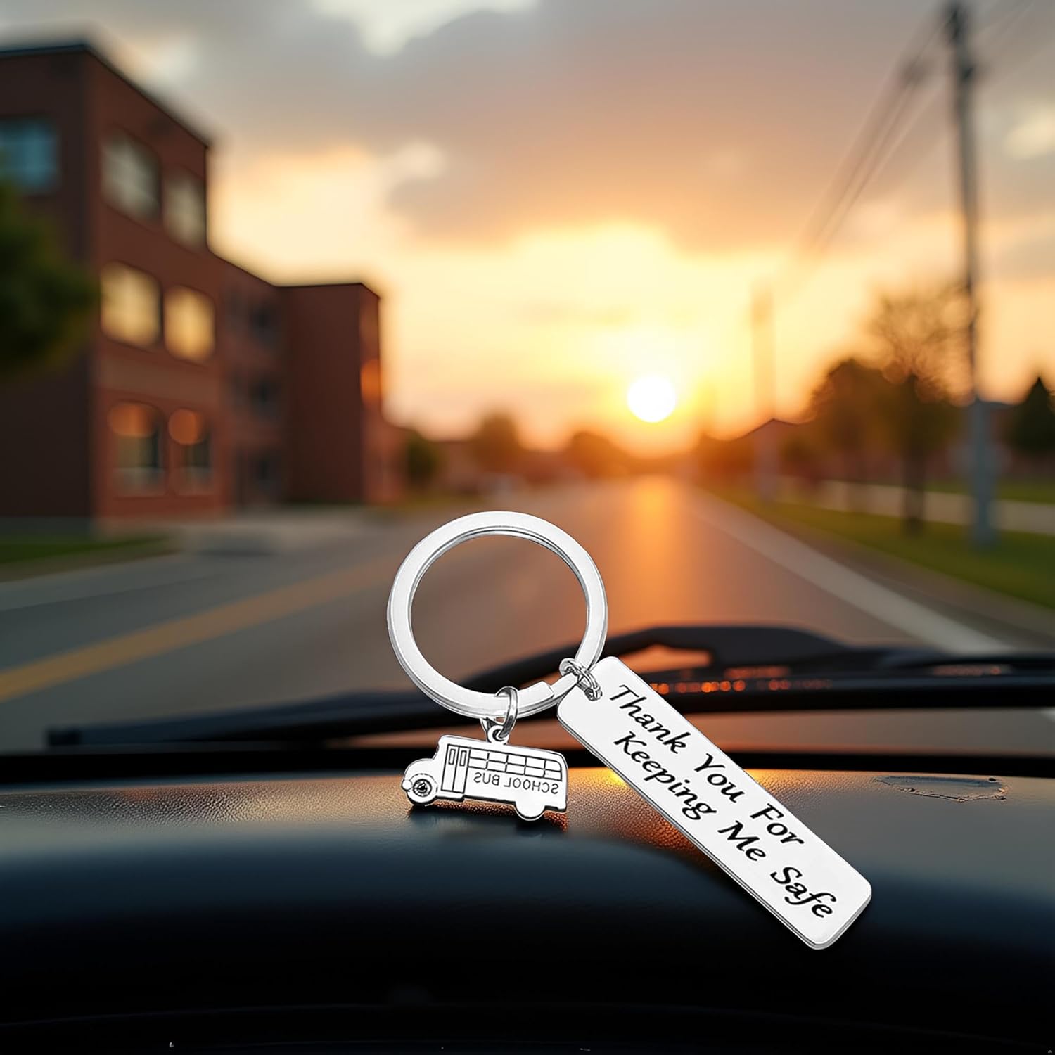 Bus Driver Appreciation Gifts Keychain-Thank You for Keeping Me Safe,Bus Driver Gifts for Retirement for Men Women Women's Novelty Keychains Accessories - Image 6