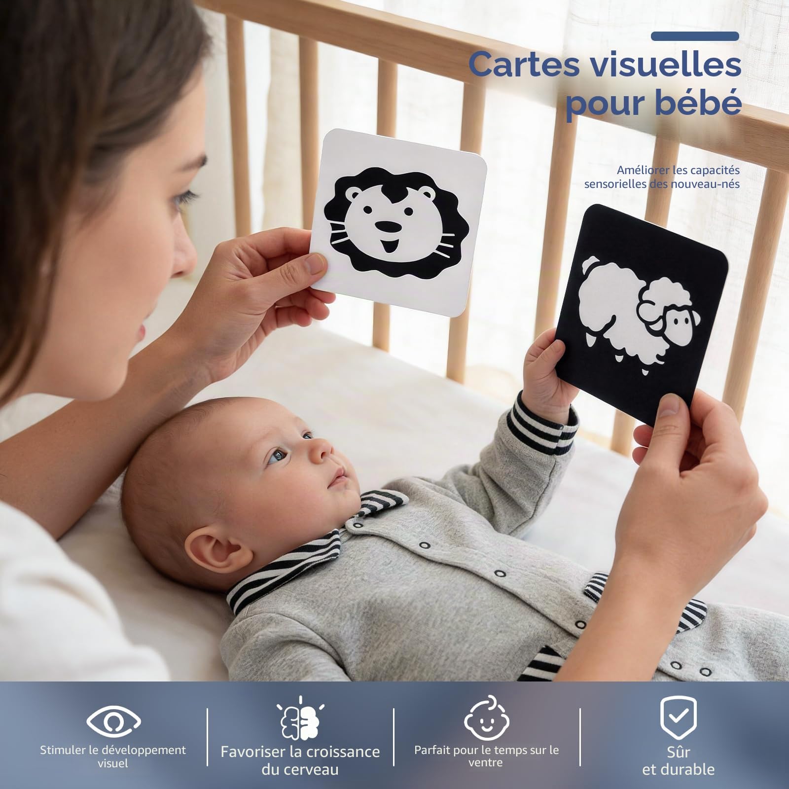 Cadeau Bébé Garçon, Cadeau Nouveau pour la Naissance, Ensemble Bébé Nouveau-né avec Couverture en Mousseline/Barboteuse Body Bébé/Bavoir Cadeau Baby Shower Révélateur de Genre