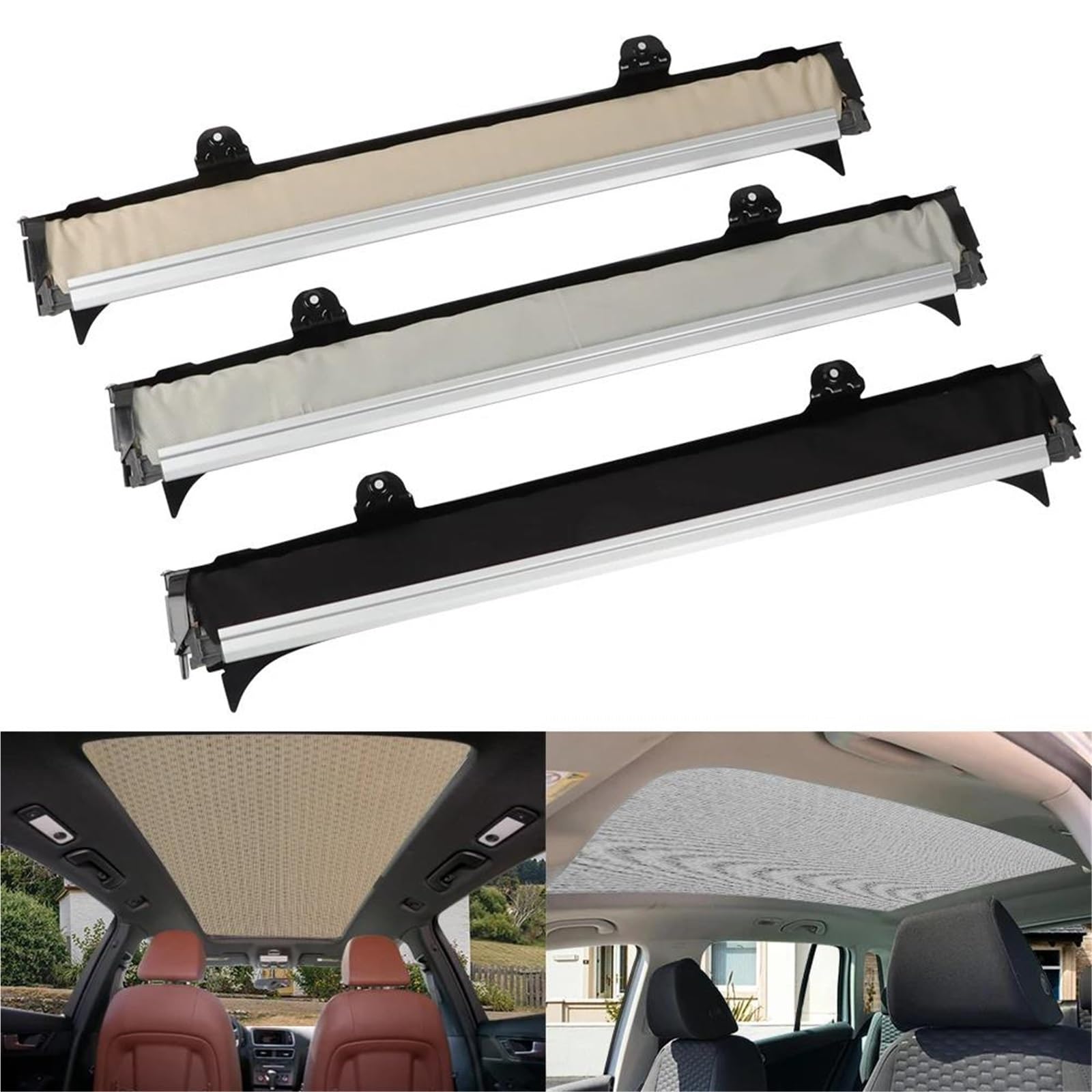 Auto Sonnenblende Für Skoda Für Superb 2008-2015 Auto Schiebedach Sonnenschirm Abdeckung Panorama Vorhang Abdeckung 1K9877307 1K9877307A 1K9877307B 1K9877307C Sonnenschutz(Grey)