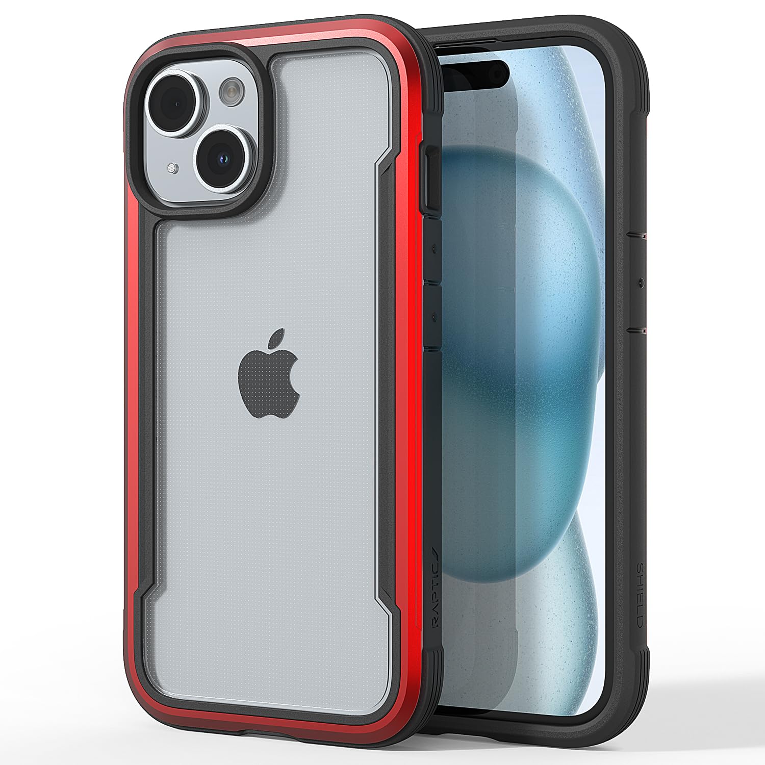 Amazon.com: RAPTIC Shield for iPhone 15 Case, Shockproof Protective Clear  Case, Military Grade 10ft Drop Tested, Durable Aluminum Frame,  Anti-Yellowing Technology Case, 6.1 inch, Red : Cell Phones & Accessories