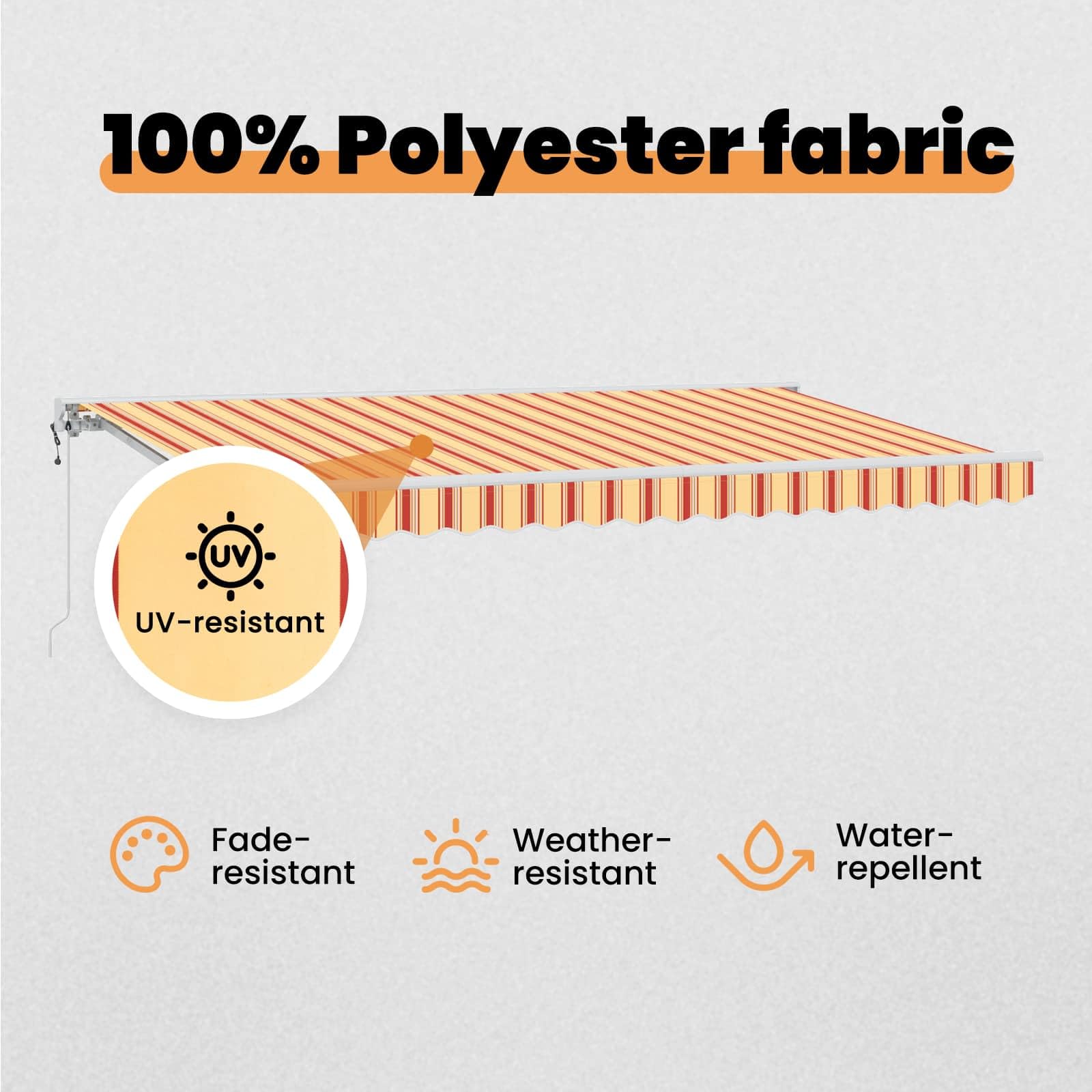 vidaXL Rama markizy Wielokolorowe 400 x 200 cm Poliester z powłoką PU