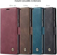 Vista 9 de Funda tipo cartera para Samsung Galaxy Note 20 Ultra, piel sintética, cierre magnético, con ranuras para tarjetas, bolsillos para efectivo