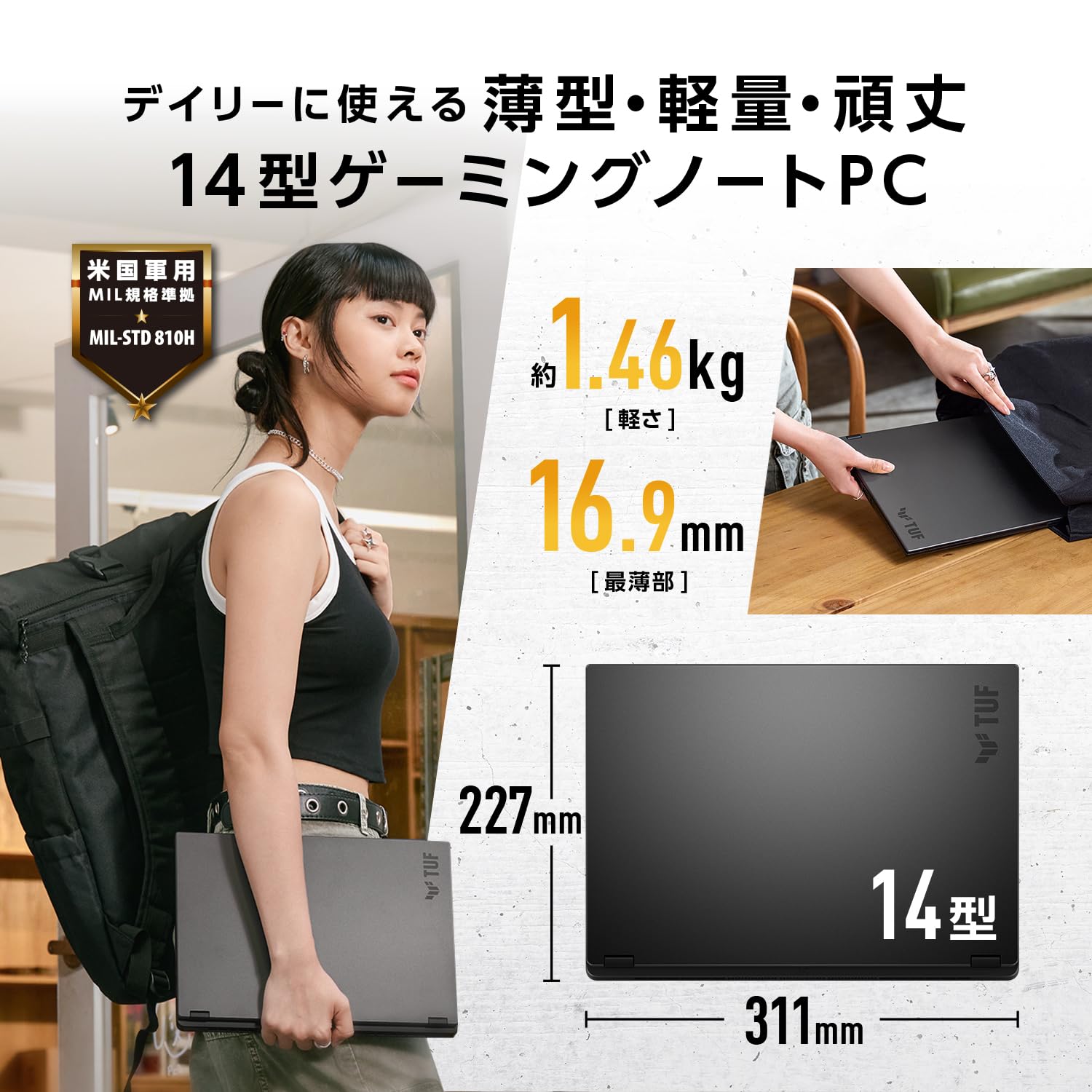 Amazon.co.jp: ASUS ゲーミングノートPC TUF Gaming A14 FA401UV 14型 