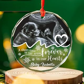 Personalized Baby Memorial Ornament 2025, Miscarriage Keepsake, Infant Loss Gift, Custom Ultrasound Ornament, in Loving Memory Christmas Ornaments, Forever in Our Hearts, Miscarriage Ornaments