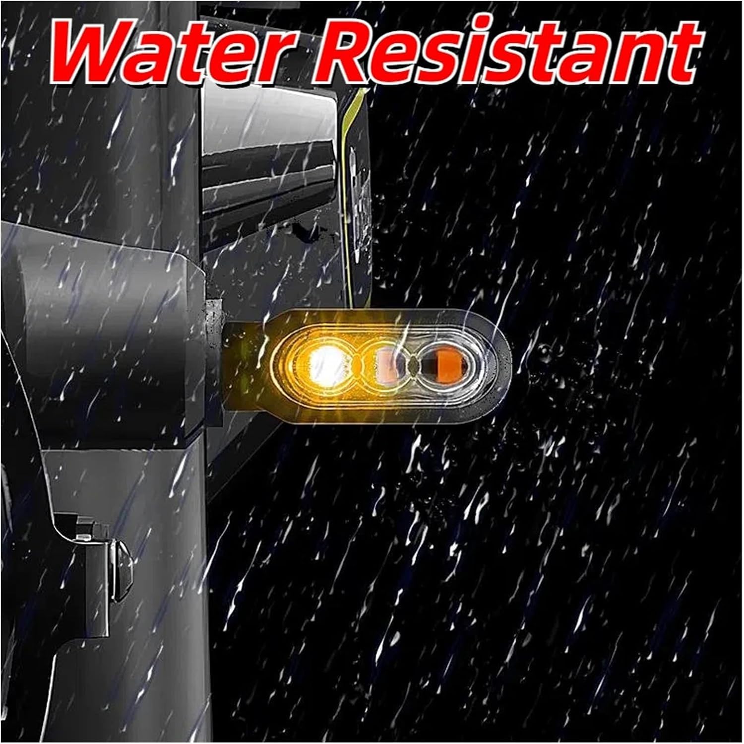 Generic Mini uniwersalne wskaźniki Dla Honda Motocykl Mini Led Lampy 12 V 10 mm Bursztynowe światło Sekwencyjna Lampa Sygnalizacyjna Płynąca Woda 3LED Lampa Moto