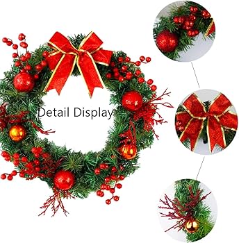 Amazon.co.jp: JOJAZE クリスマスリース フロントドア用 クリスマス Amazon.co.jp: JOJAZE クリスマスリース フロントドア用 クリスマス