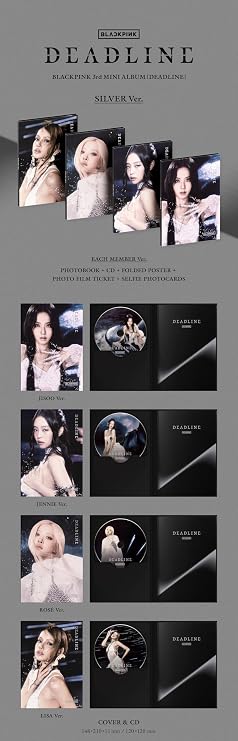 BLACK-PINK DEADLINE [SILVER Ver] 3rd Mini Album (JENNIE Ver.)