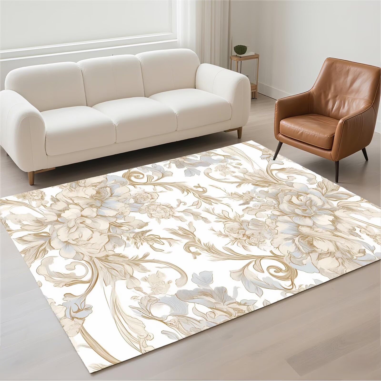 Grand tapis pour salle a manger retro et chaleureux parfait pour vos repas
